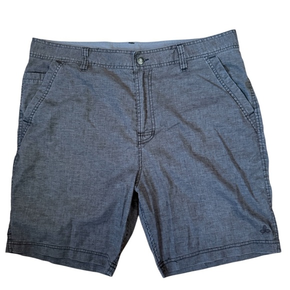 PRANA Furrow men’s shorts size 38‎ x 8L brown Hemp blend - Picture 1 of 7